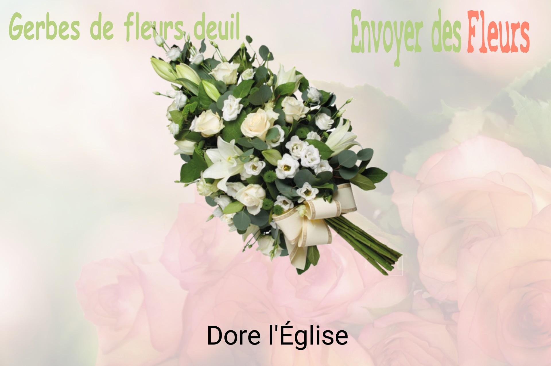 Gerbe de fleurs de deuil livrée à Dore-l'Église